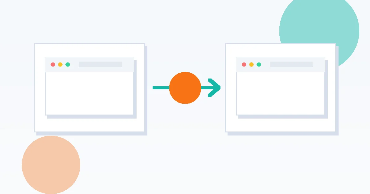 Clean modern web development illustration for website migration seo checklist for wordpress moves
