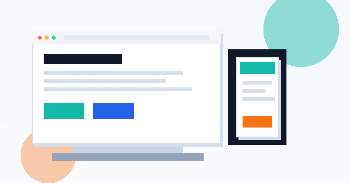 Clean modern web development illustration for wordpress mobile layout fixes for business websites